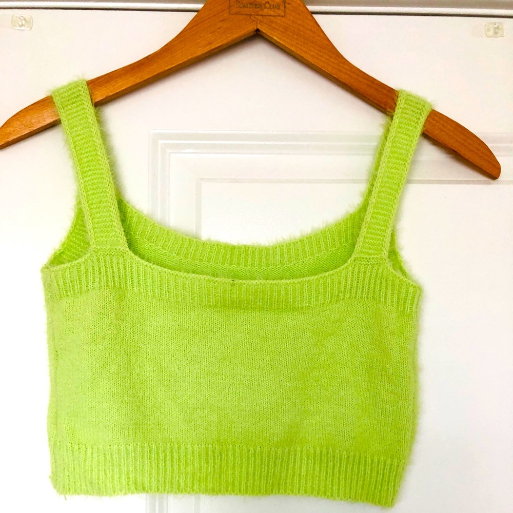 SHEIN Green Cropped Sweater Tank